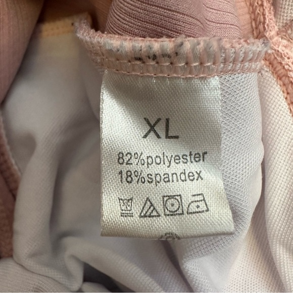 Textured Mauve Ruffled One-Piece Swimsuit - Picture 3 of 6